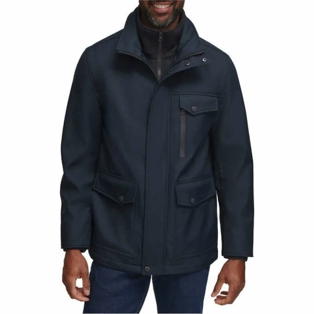 Andrew Marc Men's Textured Jacket Color: Blue
